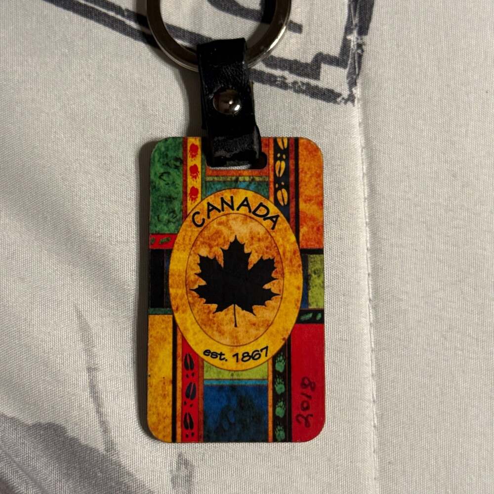 Vintage Highlights Top Secret Adventures Canada Souvenir Keychain Maple Leaf 201